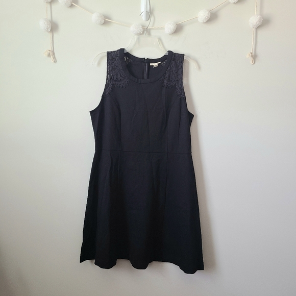 Maison Jules Black Knit Sleeveless Fit And Flare Dress Size XL - Picture 1 of 8